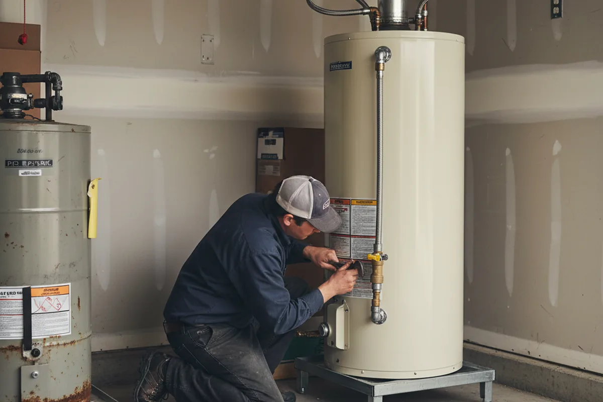 Water heater and shutoff valve replacement in Cedar Valley