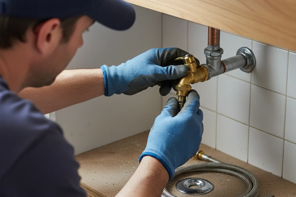 Shutoff valve and fitting work during Faucet and Fixture Repair in Cedar Valley